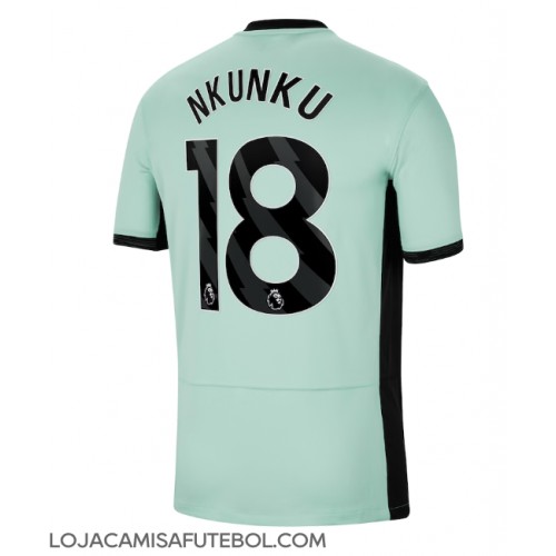 Camisa de Futebol Chelsea Christopher Nkunku #18 Equipamento Alternativo 2023-24 Manga Curta